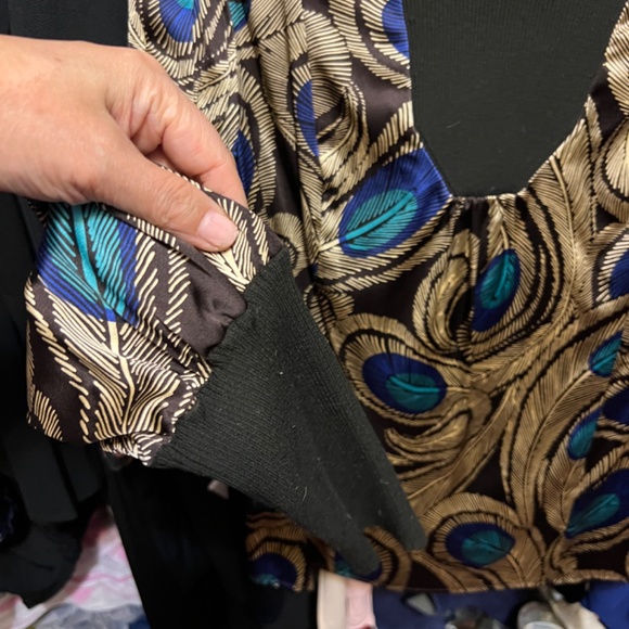 Etcetera silk Turtle Neck Blouse top Size 8 - Picture 3 of 6